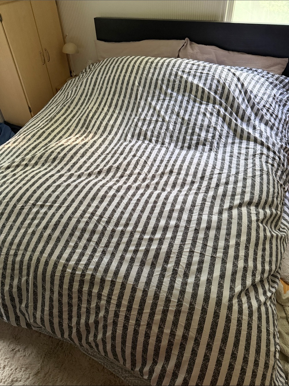 Striped Black & White Duvet Cover